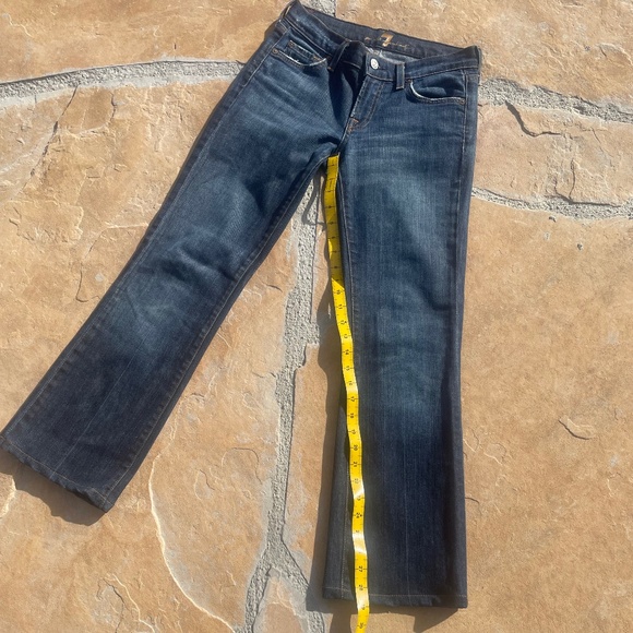 7 For All Mankind Womens Indigo Wash Bootcut Jeans (Size 25) - Picture 6 of 9